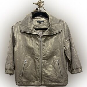 Gold Shimmer Linen & Cotton Jacket NWOT